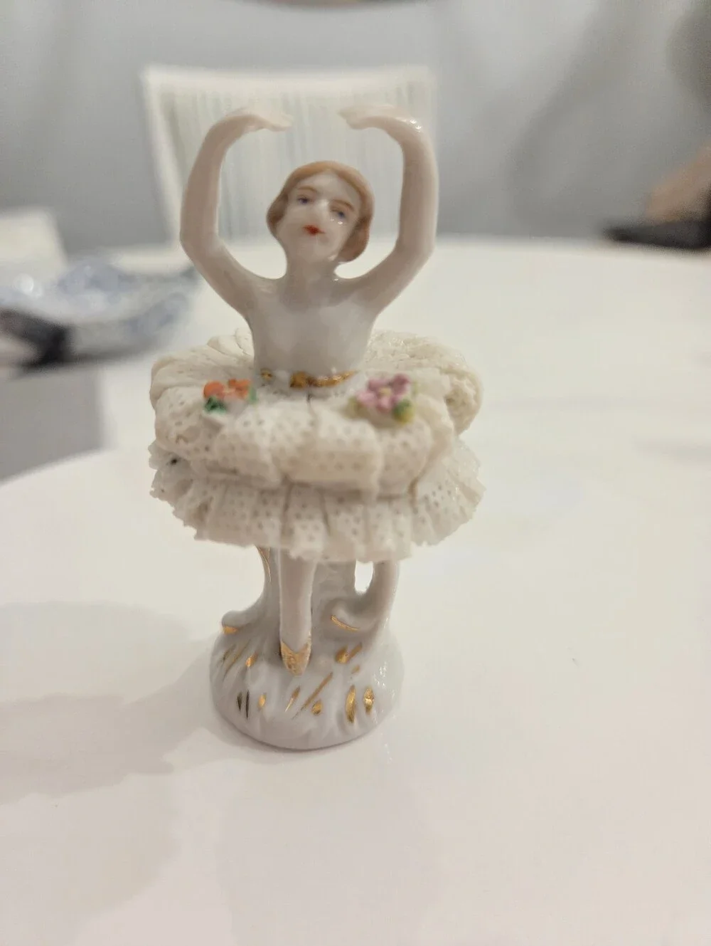 Vtg Dresden-Style Porcelain Ballerina 3